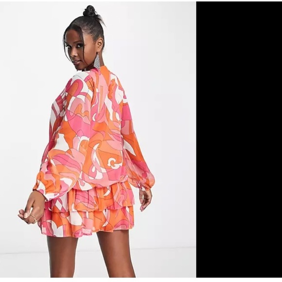 John Zack ASOS Floral Chiffon Camisole Babydoll Top 12 - Picture 8 of 9